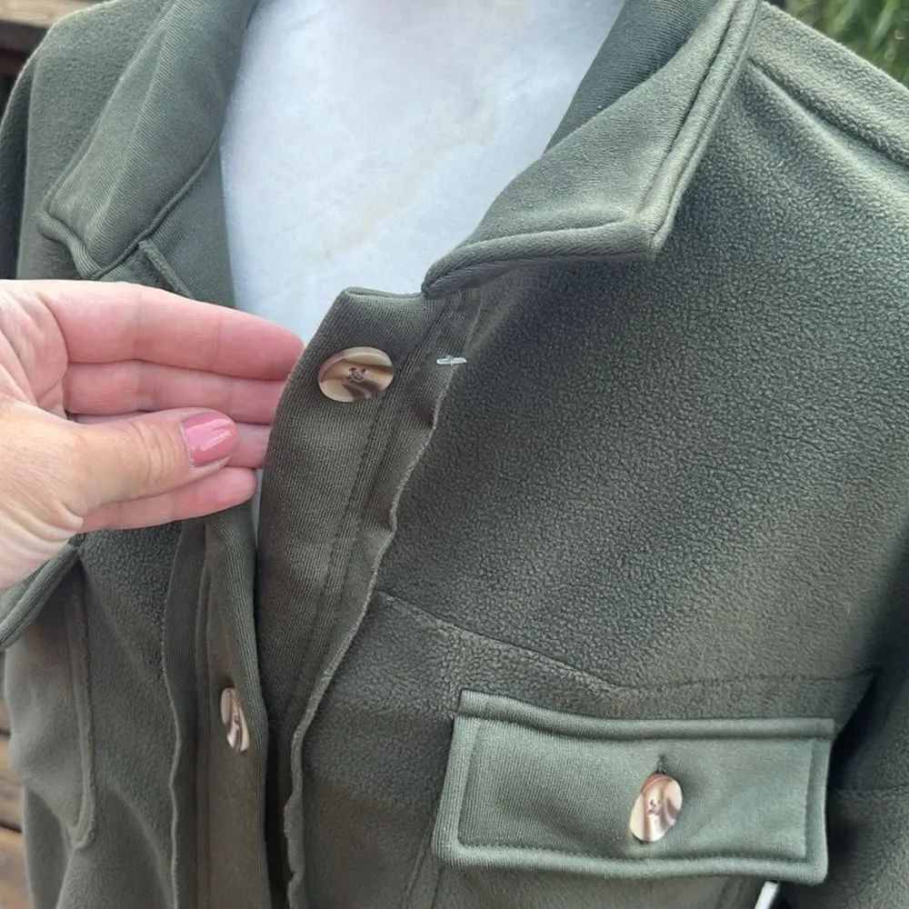 NWT Natural Reflections Fleece shacket - Picture 5 of 14